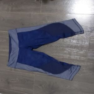 Lululemon Special Edition Wunder Under Crop Sashiko Cross Inkwell Blue Women's 8